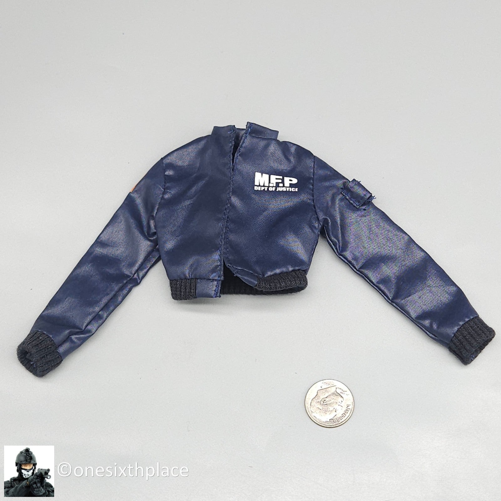 1:6 scale BBI CY Girl Blaze Female Blue Police Jacket for 12" Figures
