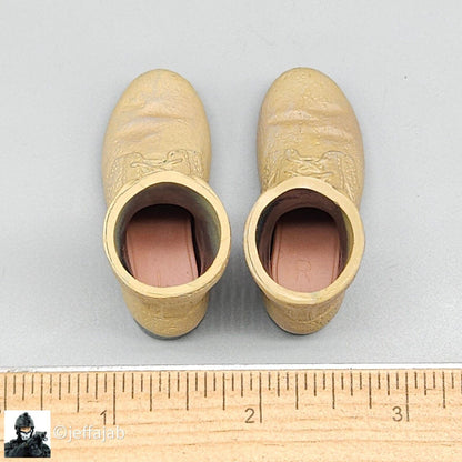 1:6 Dragon Modern Desert Combat Boots Style #2 (Foot Type) for 12" Figures