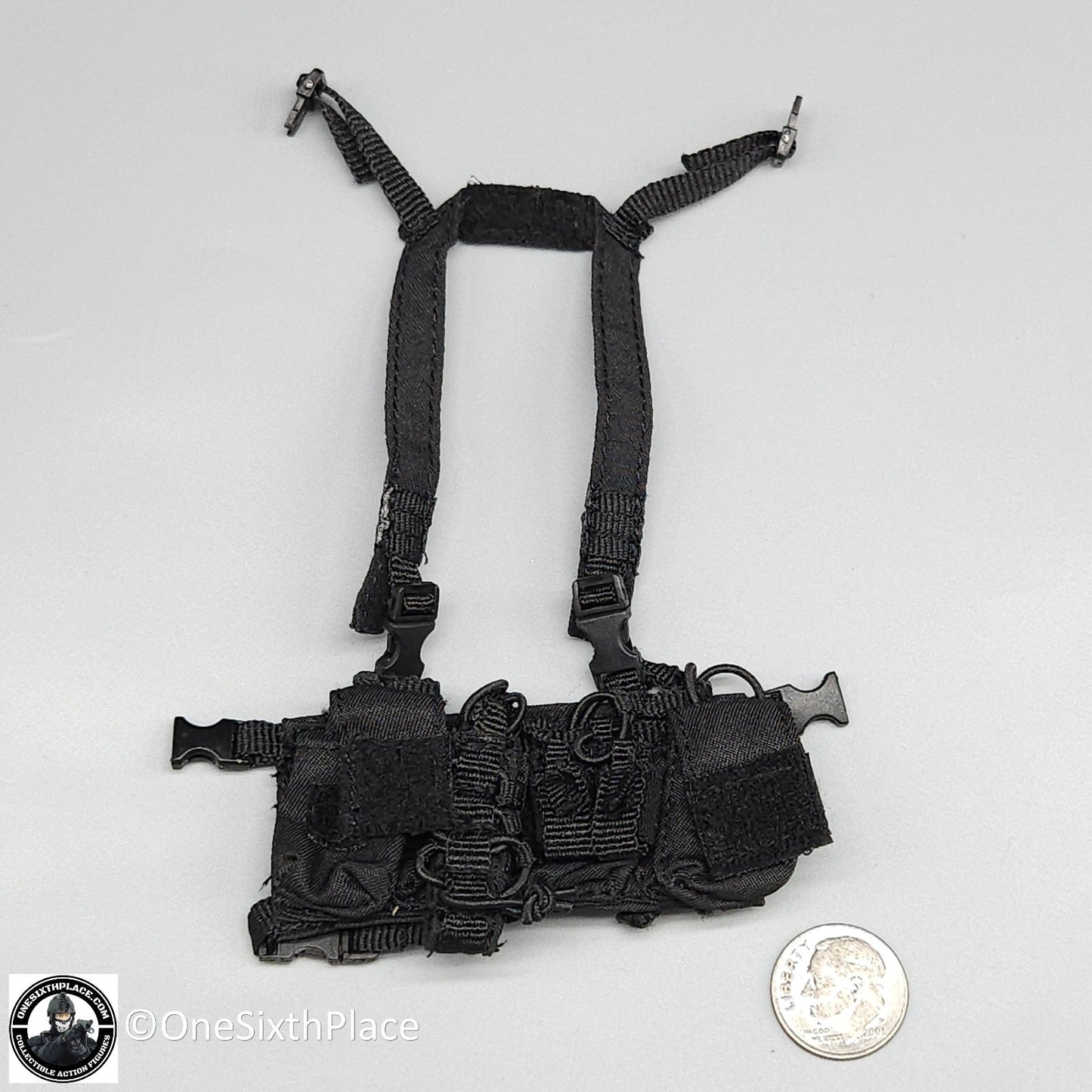 1:6 scale Fire Girl Female CQB Tactical Agent Black Chest Rig for 12" Figures