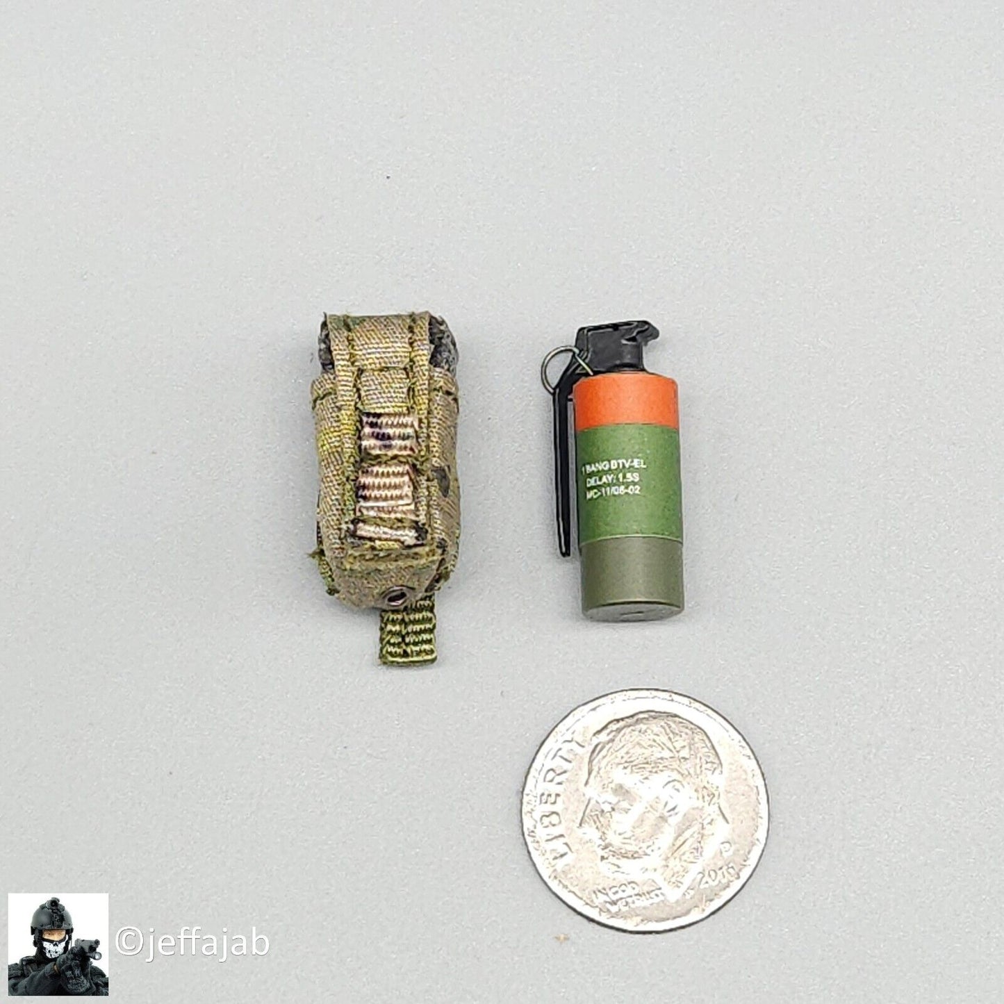 1:6 Easy & Simple Delta Force Chronology 2016 Flash Grenade w/ Multicam Pouch