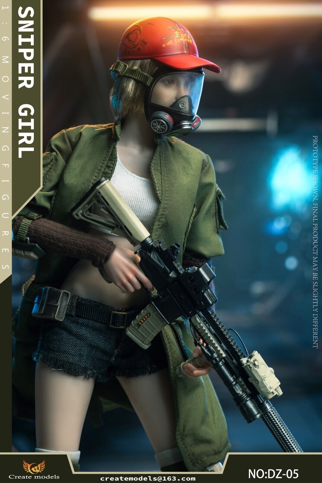 1:6 scale Create Models Female Sniper Girl Songbird Small Metal