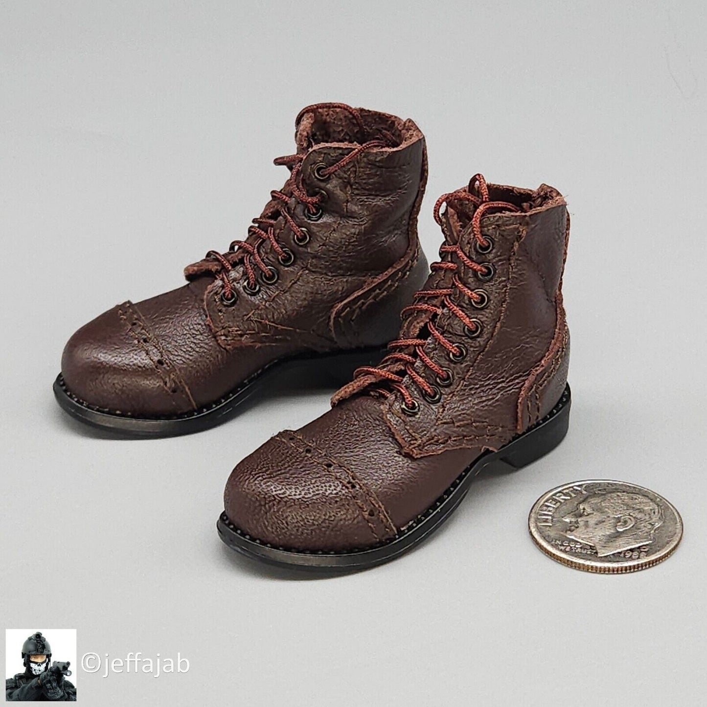 1:6 scale DiD WWII Sergeant Horvath Service Shoes Boots for 12" Figures