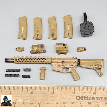 1:6 Easy & Simple Doom's Day Kit V FDE ST15 M4 Rifle Set for 12" Figures