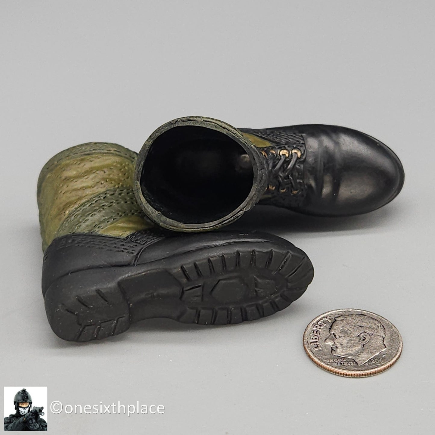 1:6 Ultimate Soldier US Vietnam Air Cavalry Pilot Boots for 12" Figures