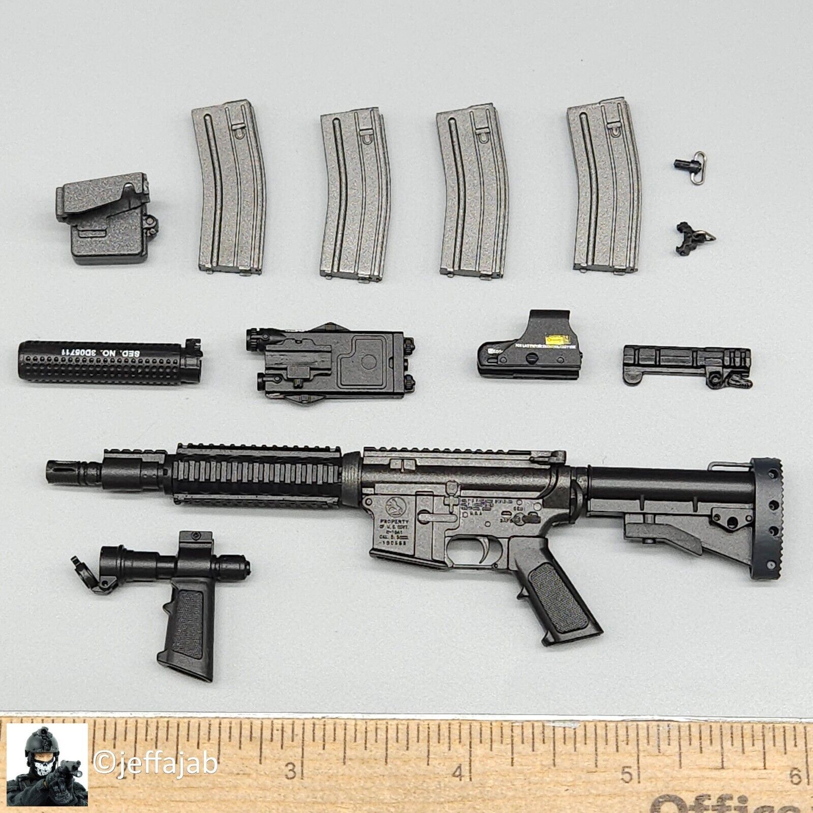 1:6 Easy & Simple Delta Force Chronology 2006 M4 Rifle Set for 12" Figures