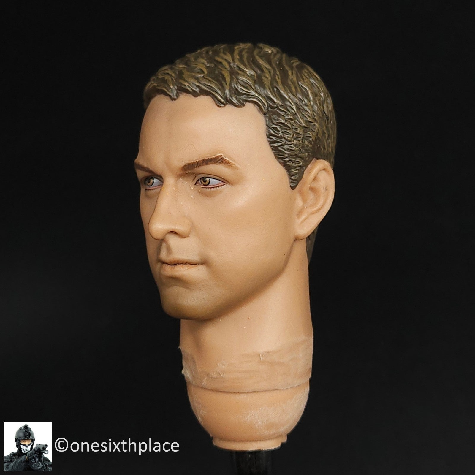 1:6 Hot Toys US Secret Service ERT Male Head Sculpt USED READ for 12" Figures