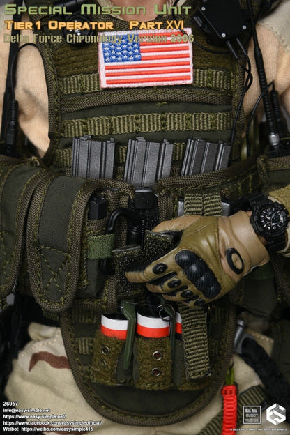 1:6 Easy & Simple Delta Force Chronology 2006 Green M67 Frag Grenade Pouch