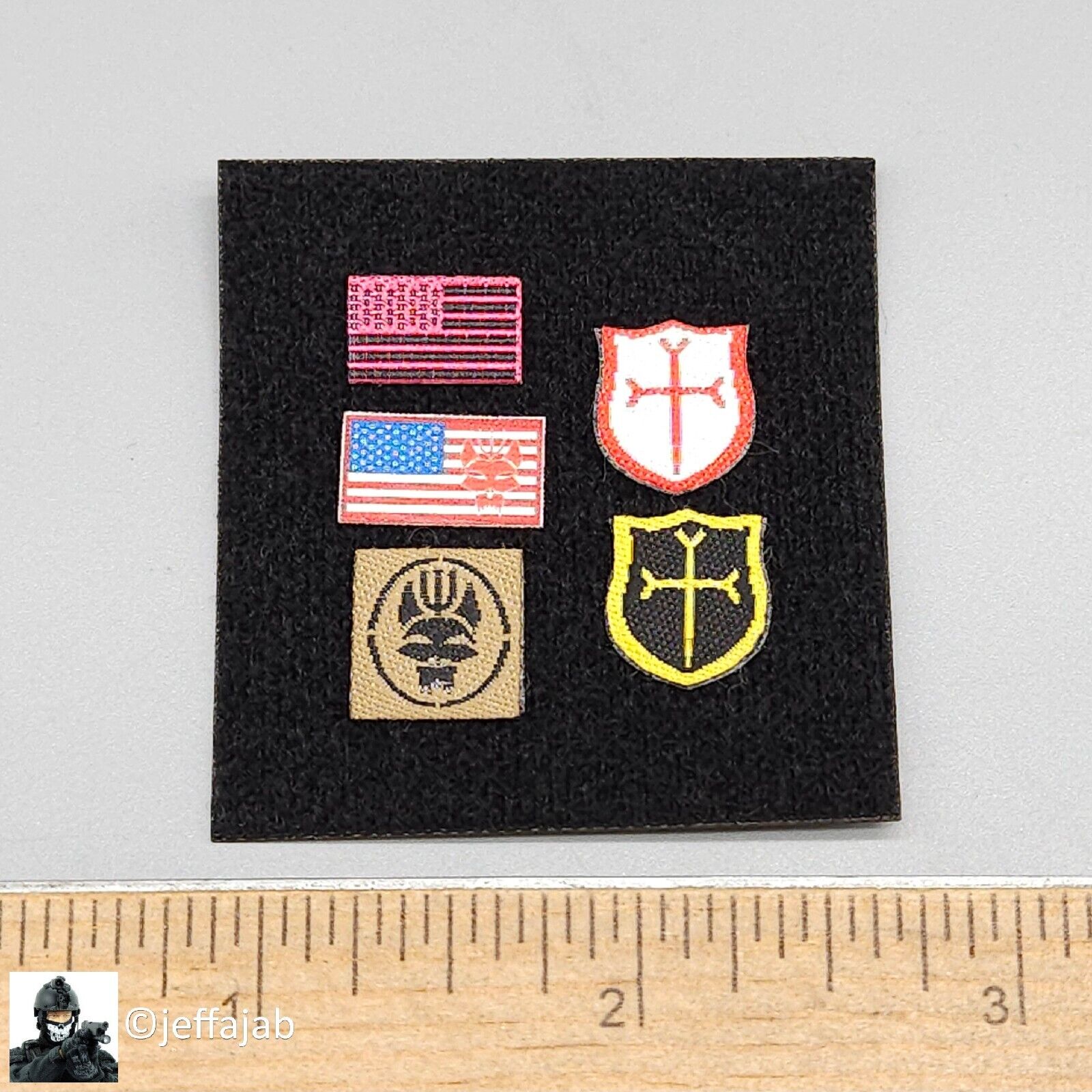 1:6 Easy & Simple CBRN Assault Team Patches Set for 12" Figures