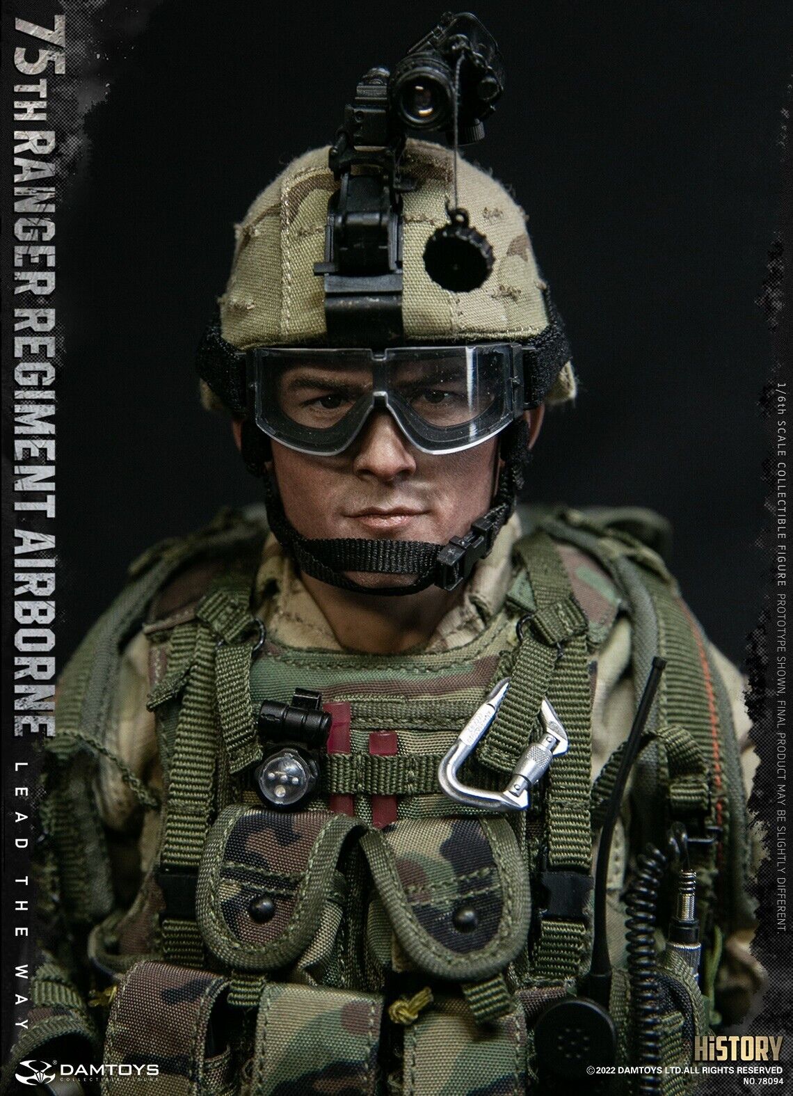 1:6 scale DamToys 75th Ranger Regiment Airborne 12" Figure 78094