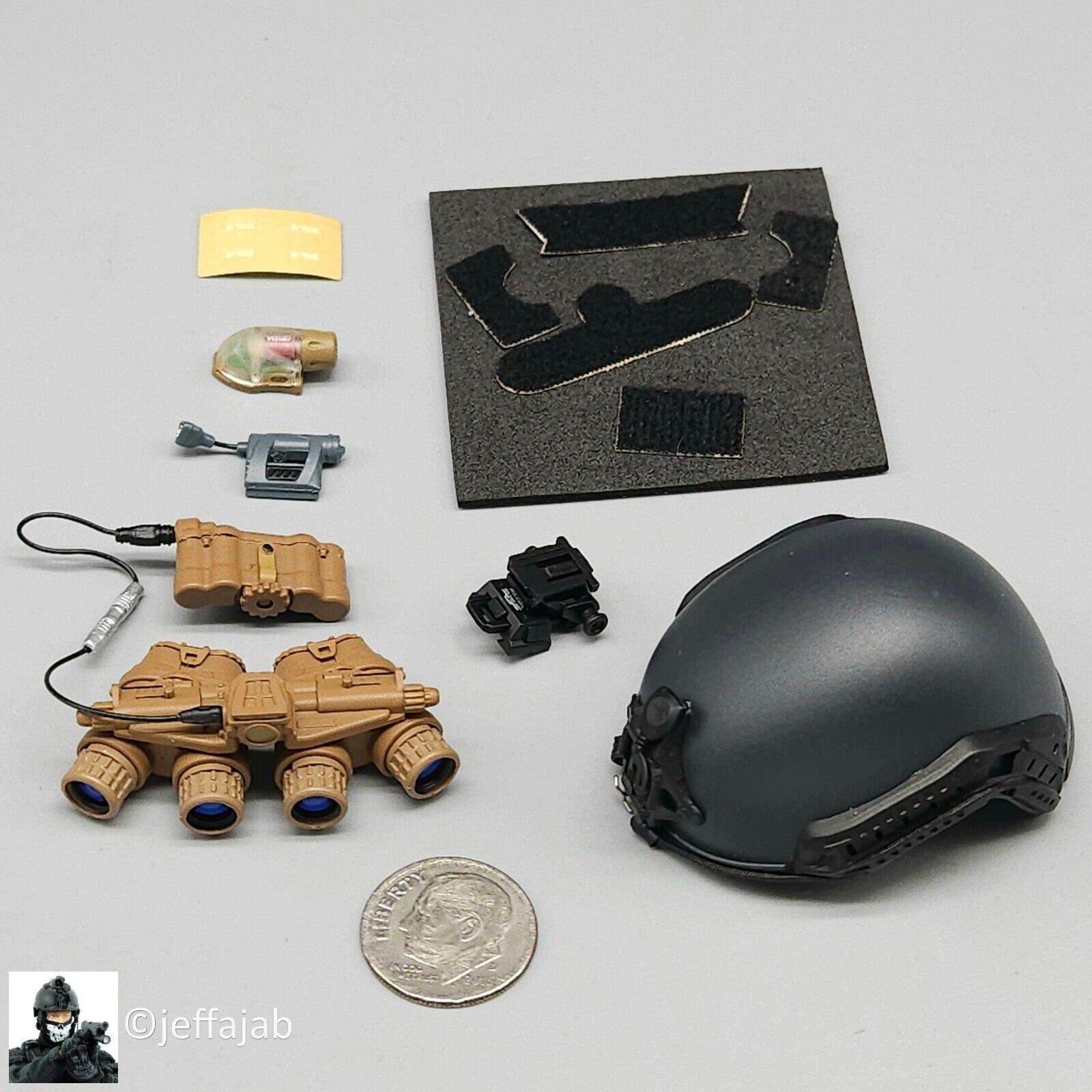 1:6 Easy & Simple Dutch DSI Sniper Version Helmet w/ NVG for 12" Figures