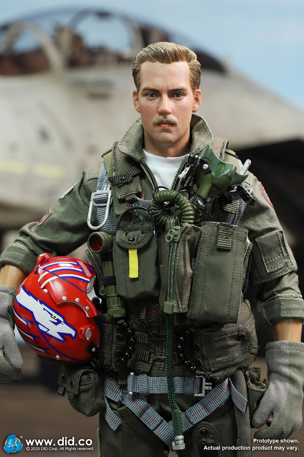 1:6 DID US Navy F-14 Pilot Tom & Nick Mens White T-Shirt for 12" Figures