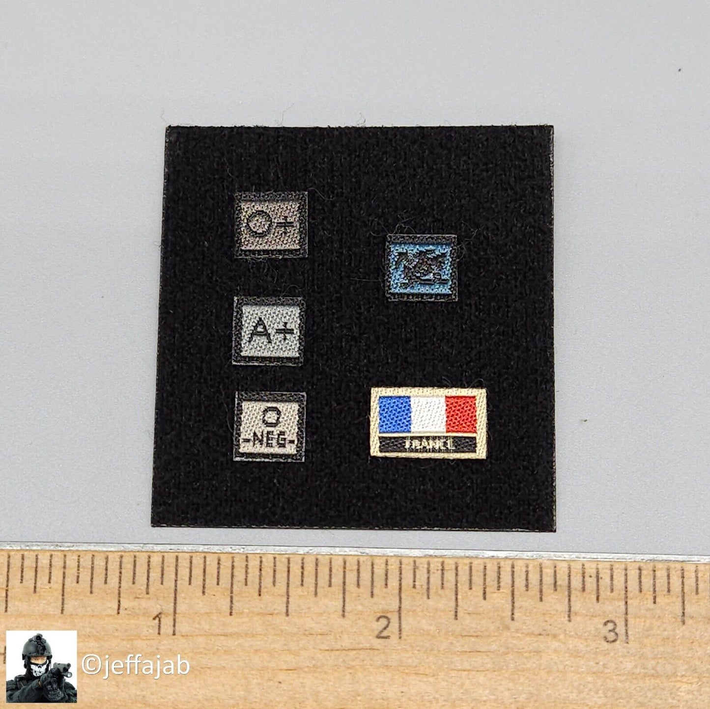 1:6 Easy & Simple French Special Operations Airborne Patches Set for 12" Figures