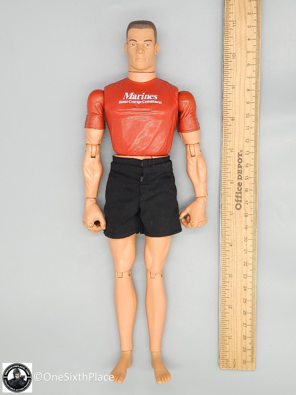 1:6 scale Hasbro GI Joe USMC Marines 1996 Male Nude Body 12" Figure