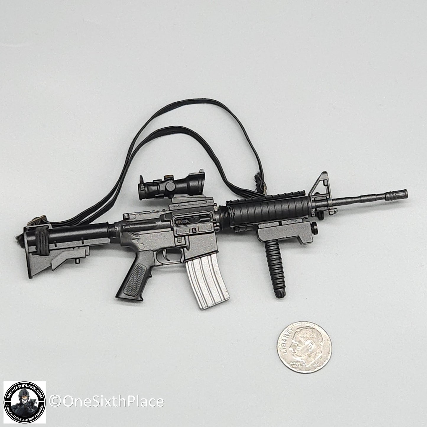 1:6 scale Dragon M4 Rifle w/ Acog Sight & Tactical Foregrip for 12" Figures