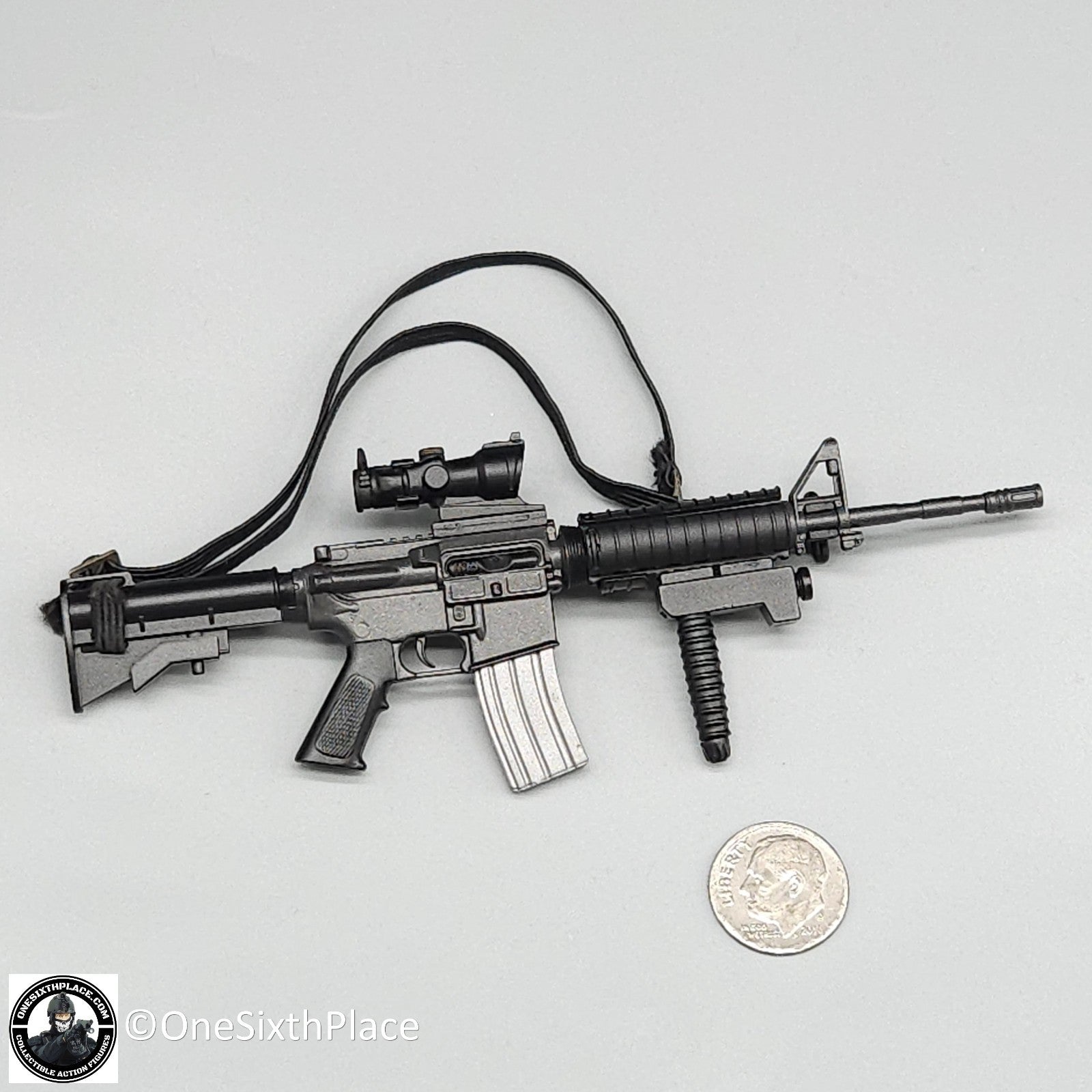 1:6 scale Dragon M4 Rifle w/ Acog Sight & Tactical Foregrip for 12" Figures