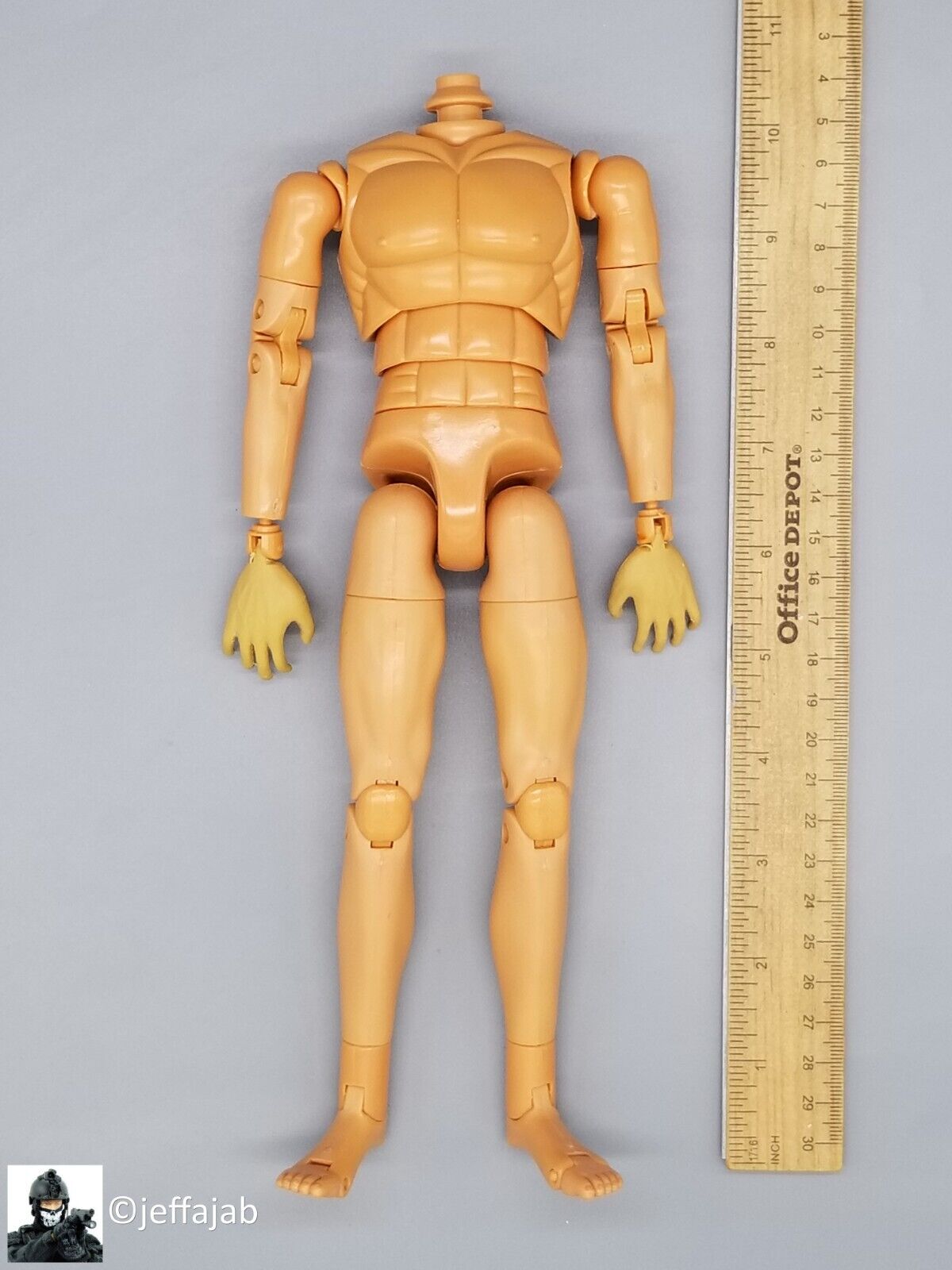 1:6 DiD Gen 1 Male Nude Body with Bendy Hands #2 for 12" Figures