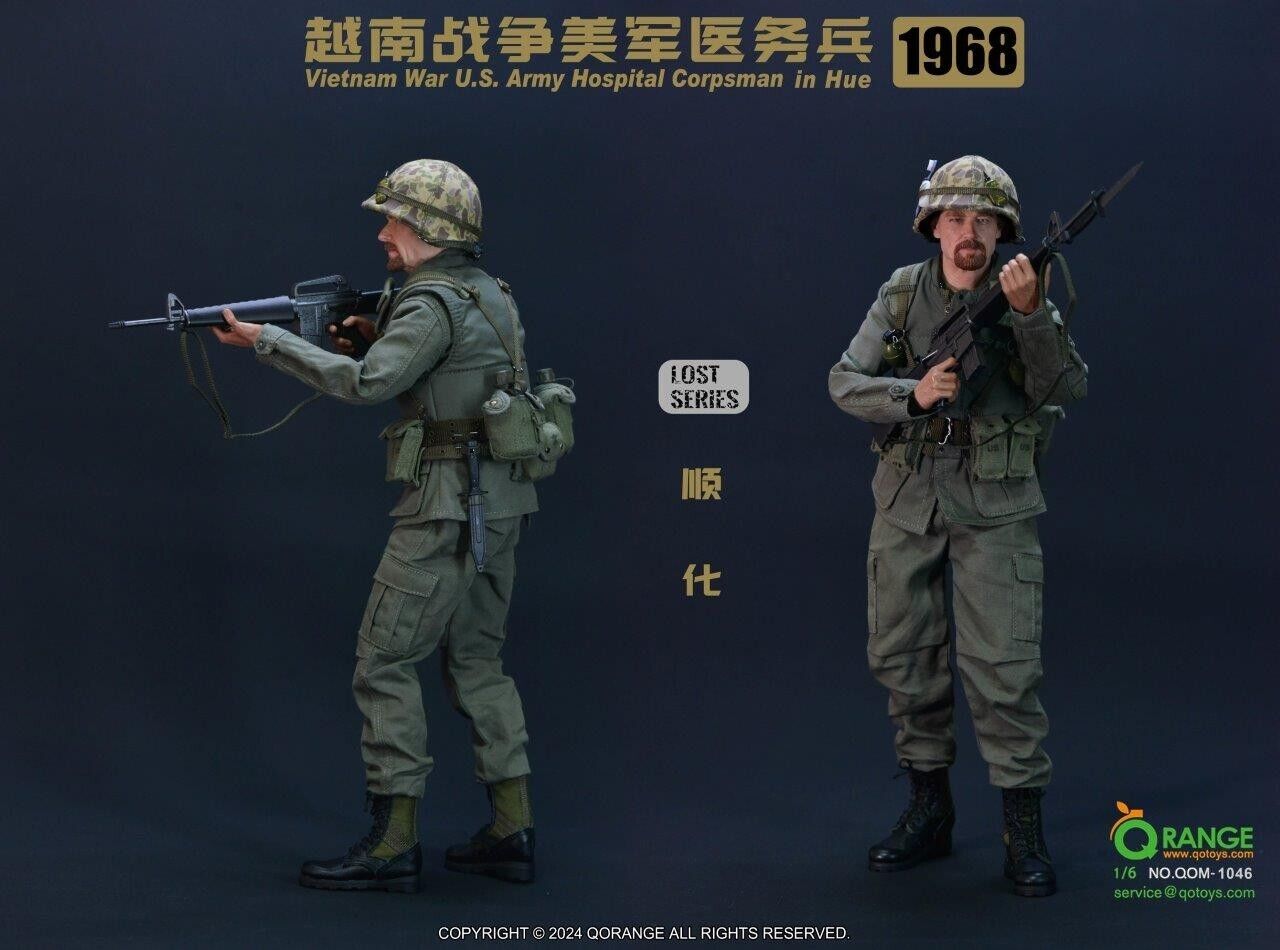 1:6 QO Toys Vietnam US Army Corpsman Jungle Boots (Feet Type) for 12" Figures