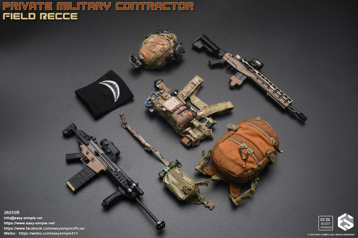 1:6 Easy & Simple Private Military Contractor Field Recce 12" Figure 26055R