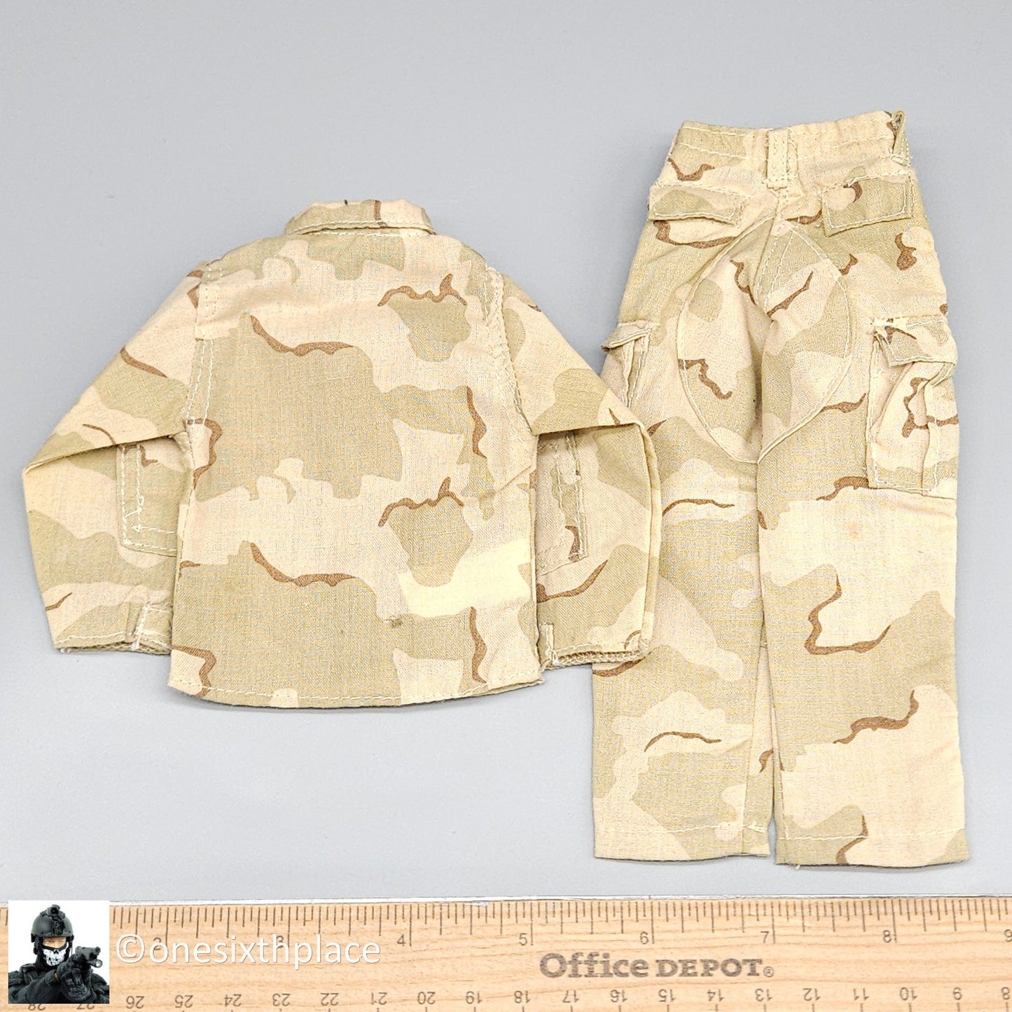 1:6 scale Dragon Delta Force Frank 3 Color Desert Camo Uniform for 12" Figures