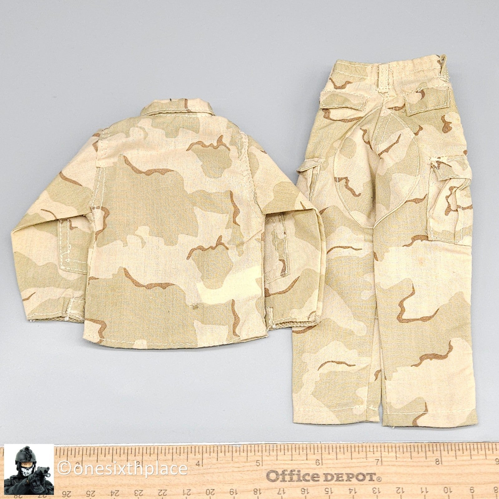 1:6 scale Dragon Delta Force Frank 3 Color Desert Camo Uniform for 12" Figures