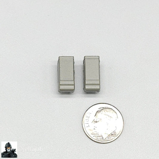 1:6 scale Russian SVR Zaslon in Damascus 9mm Pistol Ammo Mag Holder Pouch (x2)