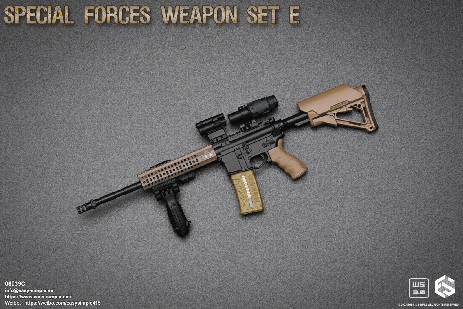 1:6 scale Easy & Simple Special Forces Weapon Set E for 12" Figures 06039C