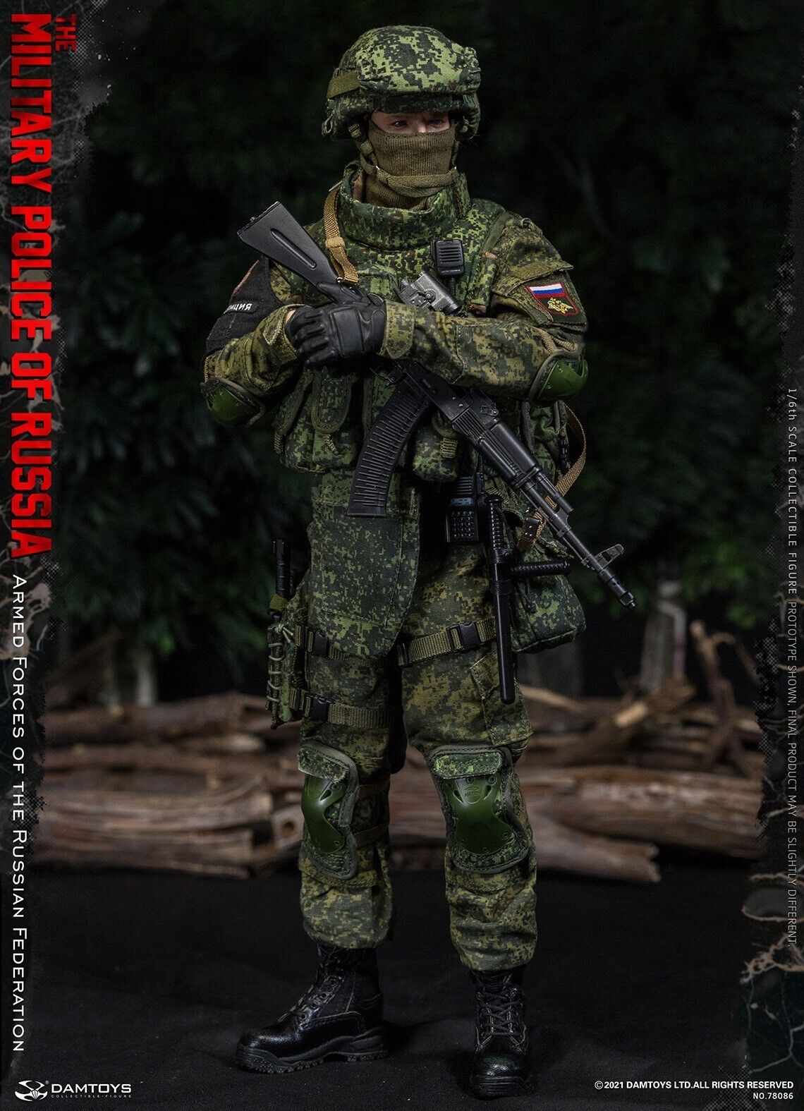1:6 DamToys Russian Military Police AK47 Ammo Mag x1 (Plastic) for 12" Figures