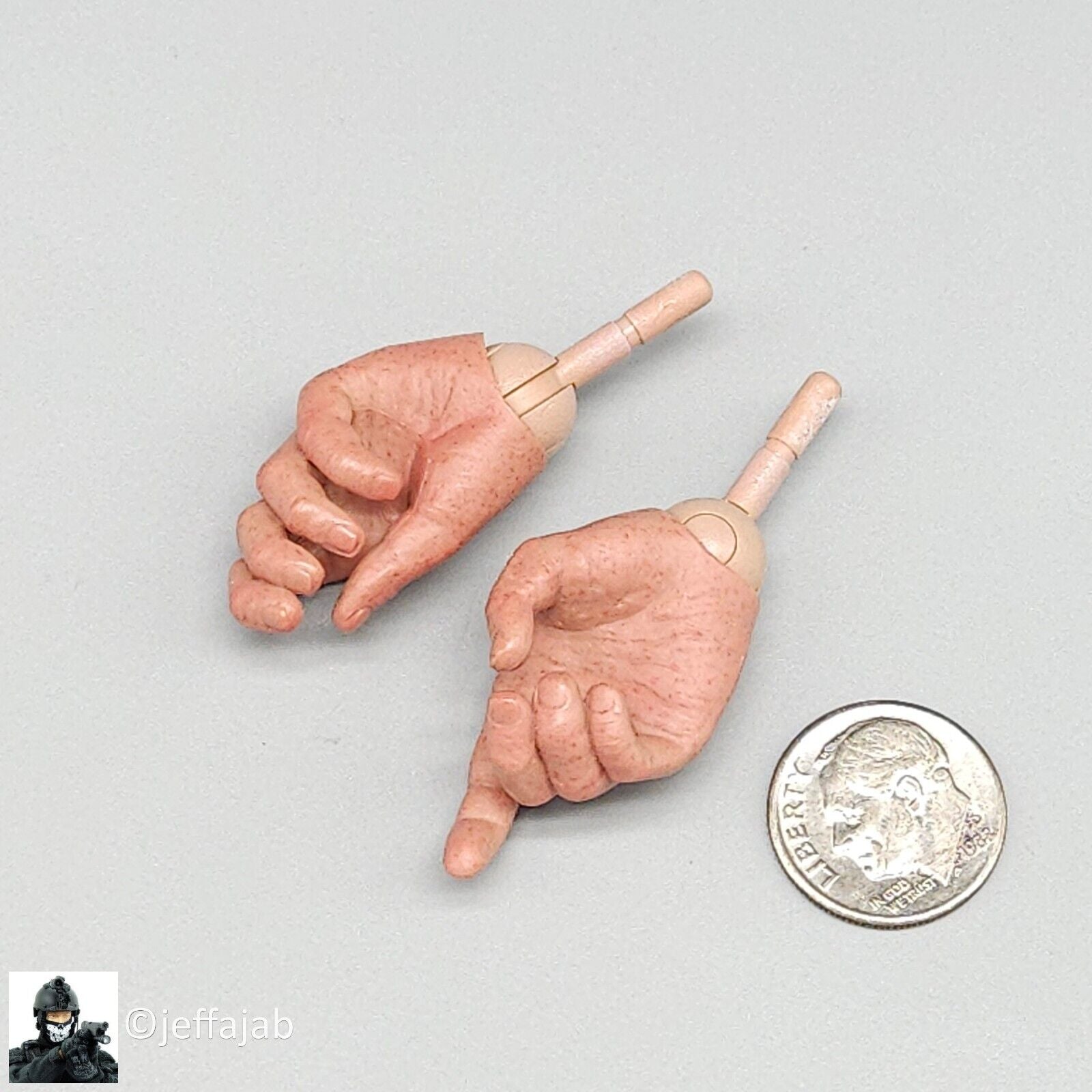 1:6 scale Soldier Story WWII US 101st Airborne Private Ryan Male Nude Hands