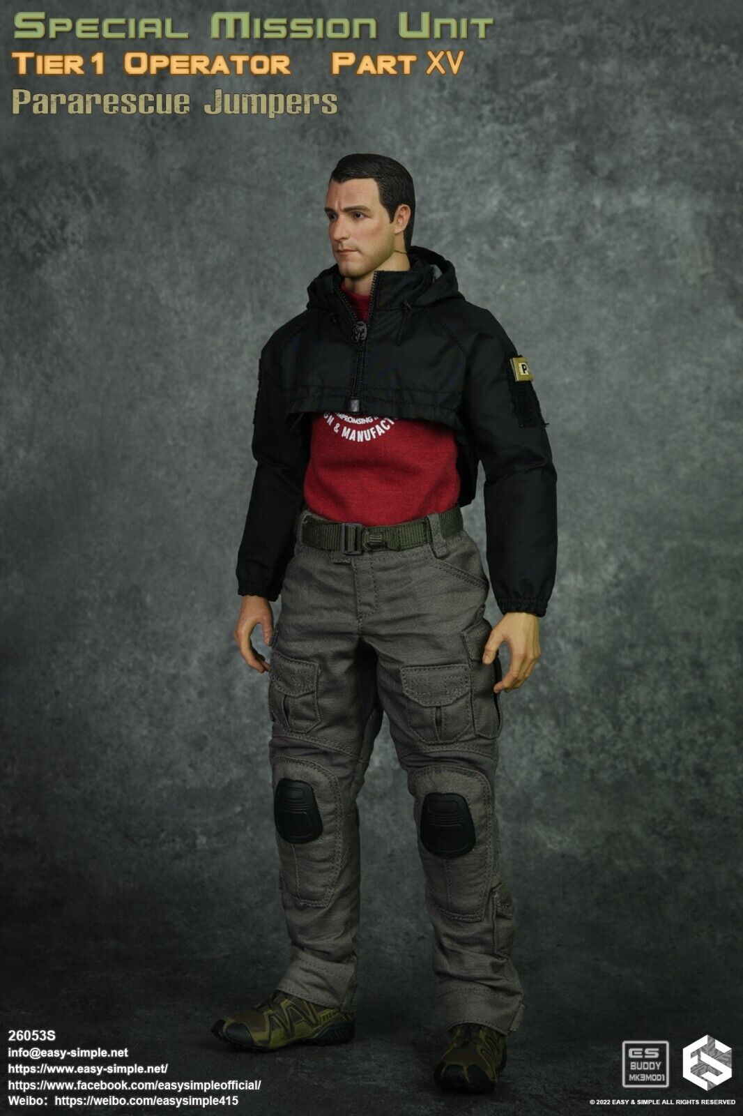 1:6 scale Easy & Simple Pararescue Jumpers Special Patches Set for 12" Figures