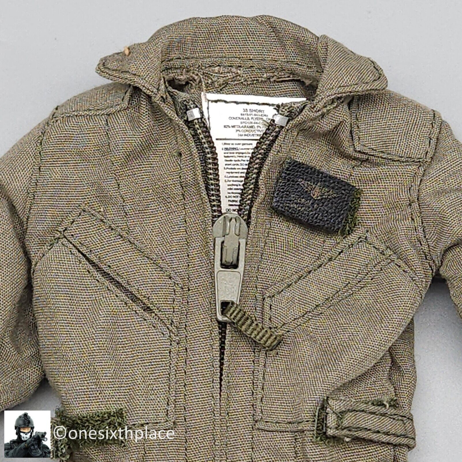 1:6 scale BBI Navy Pilot Green Nomex Flight Suit for 12" Figures