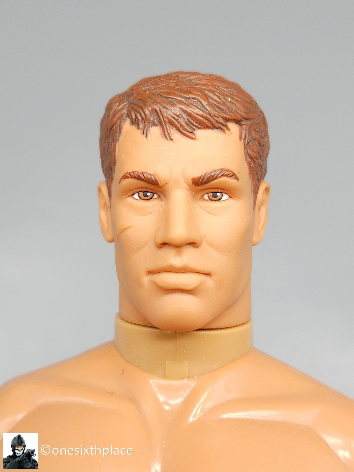 1:6 scale Hasbro GI Joe 1996 Male Body w/ Brown Short Hair Brown Eyes 12" Figure