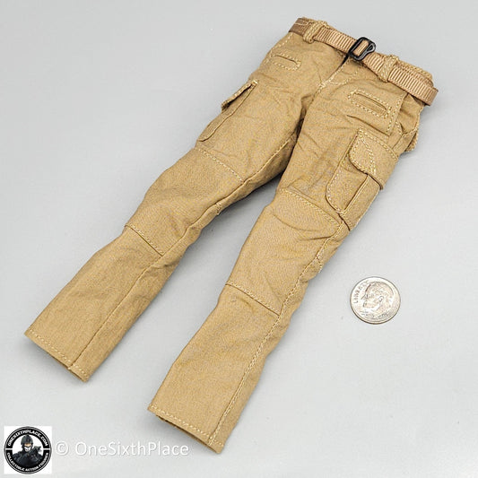 1:6 scale Female Tan Tactical Pants w/ Belt for 12" Figures