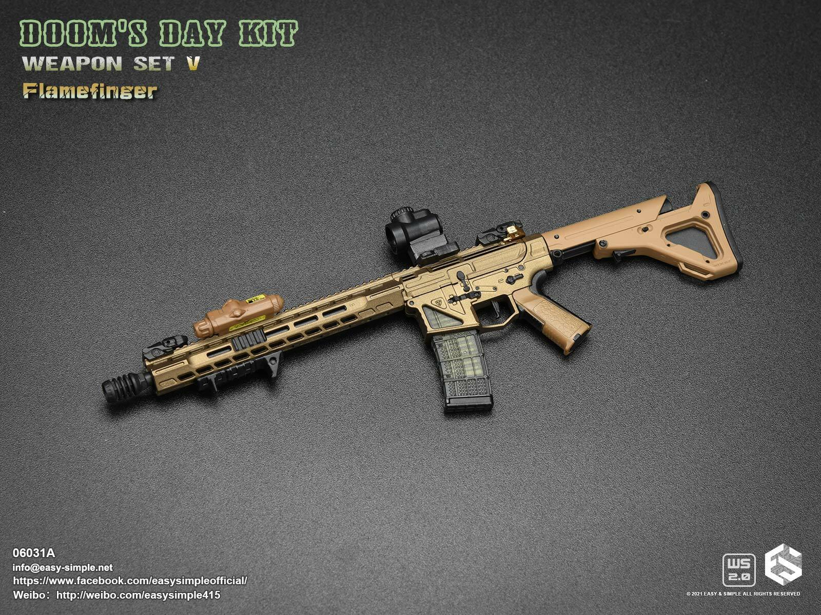 1:6 Easy & Simple Doom's Day Kit Weapon Set V Version A "Flamefinger" 06031A