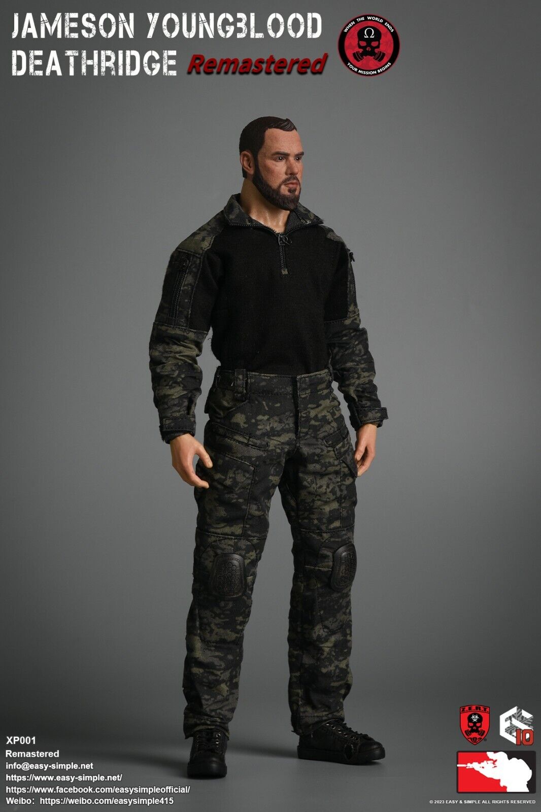 1:6 scale Easy & Simple ZERT Deathridge Remastered Black Urban Boots 12" Figures