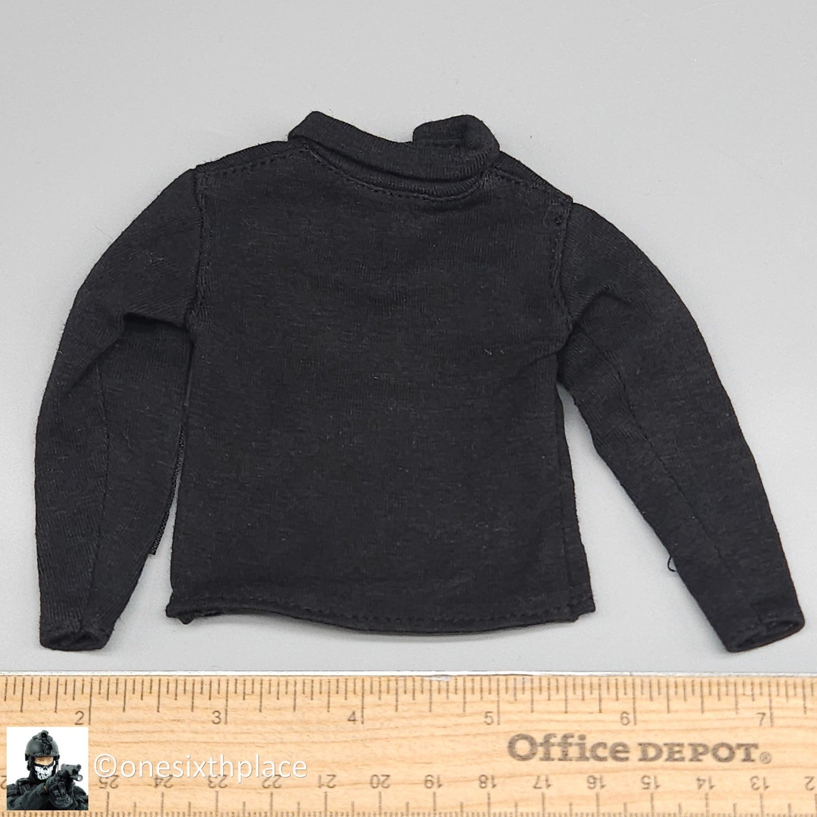 1:6 scale BBI PMC Black Long Sleeve Polo Shirt for 12" Figures