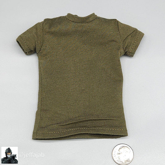 1:6 scale DiD WWII Sergeant Horvath Mens Green T-Shirt for 12" Figures