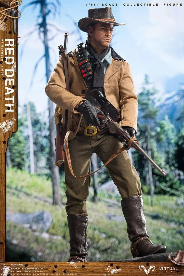 1:6 scale VTS Toys Red Wilderness Rider Knife & Sheath for 12" Figures
