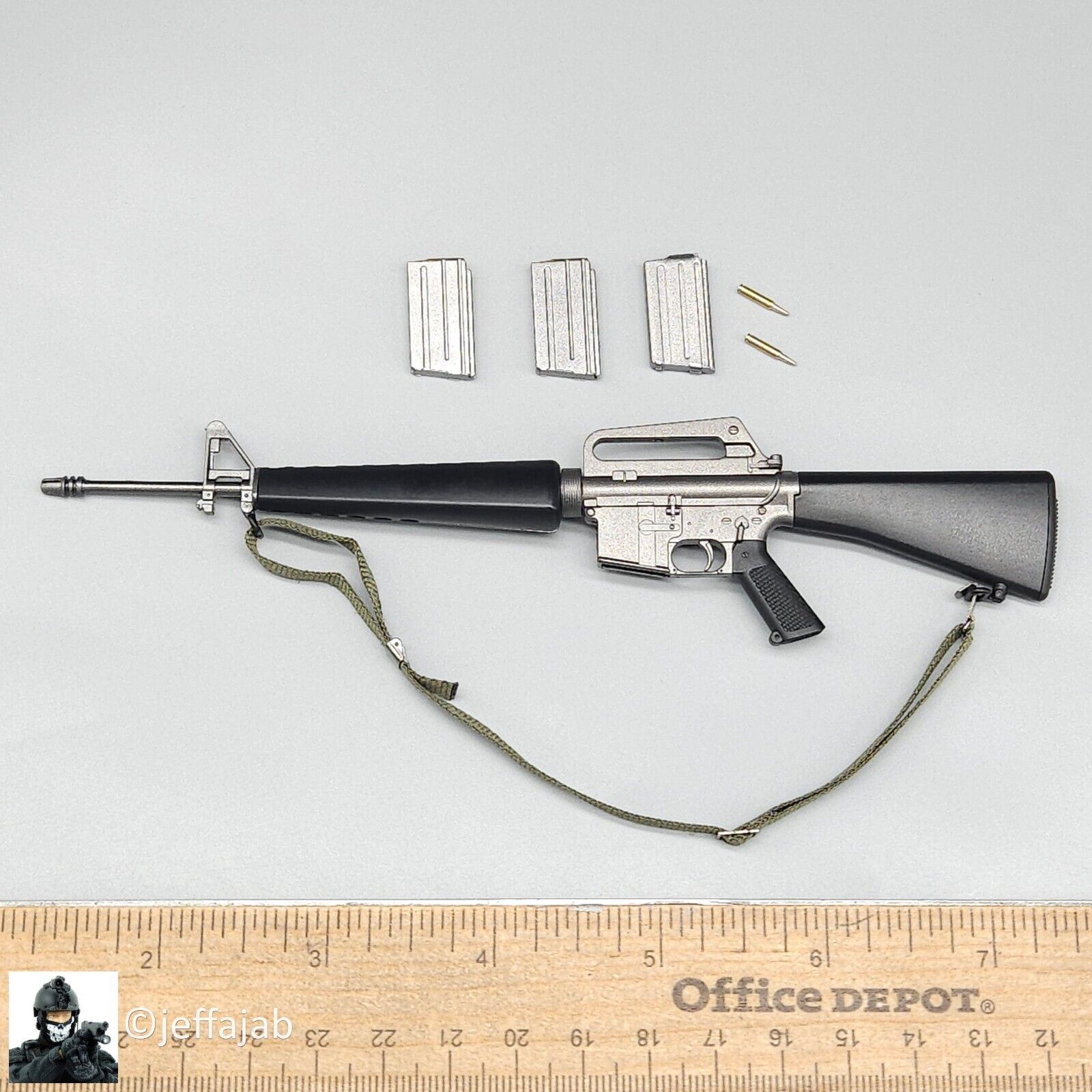 1:6 scale DiD Vietnam War US Army Lt Col Moore M16 Rifle for 12" Figures