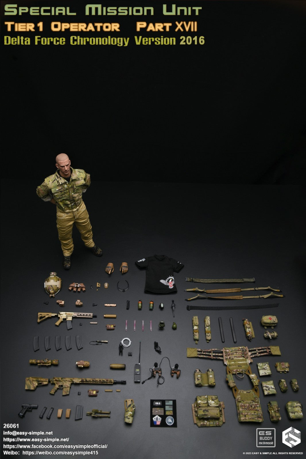 1:6 scale Easy Simple Multicam JPC Plate Carrier READ NOTES for 12" Figures