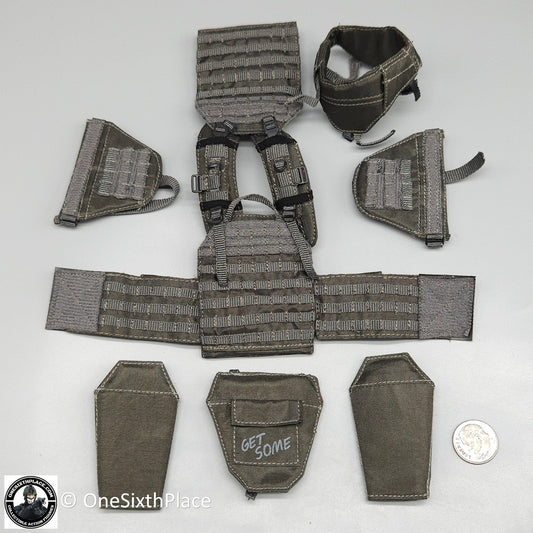 1:6 scale Easy & Simple ZERT Juggernaut Sully Gray Plate Carrier w/ Forearm Pads
