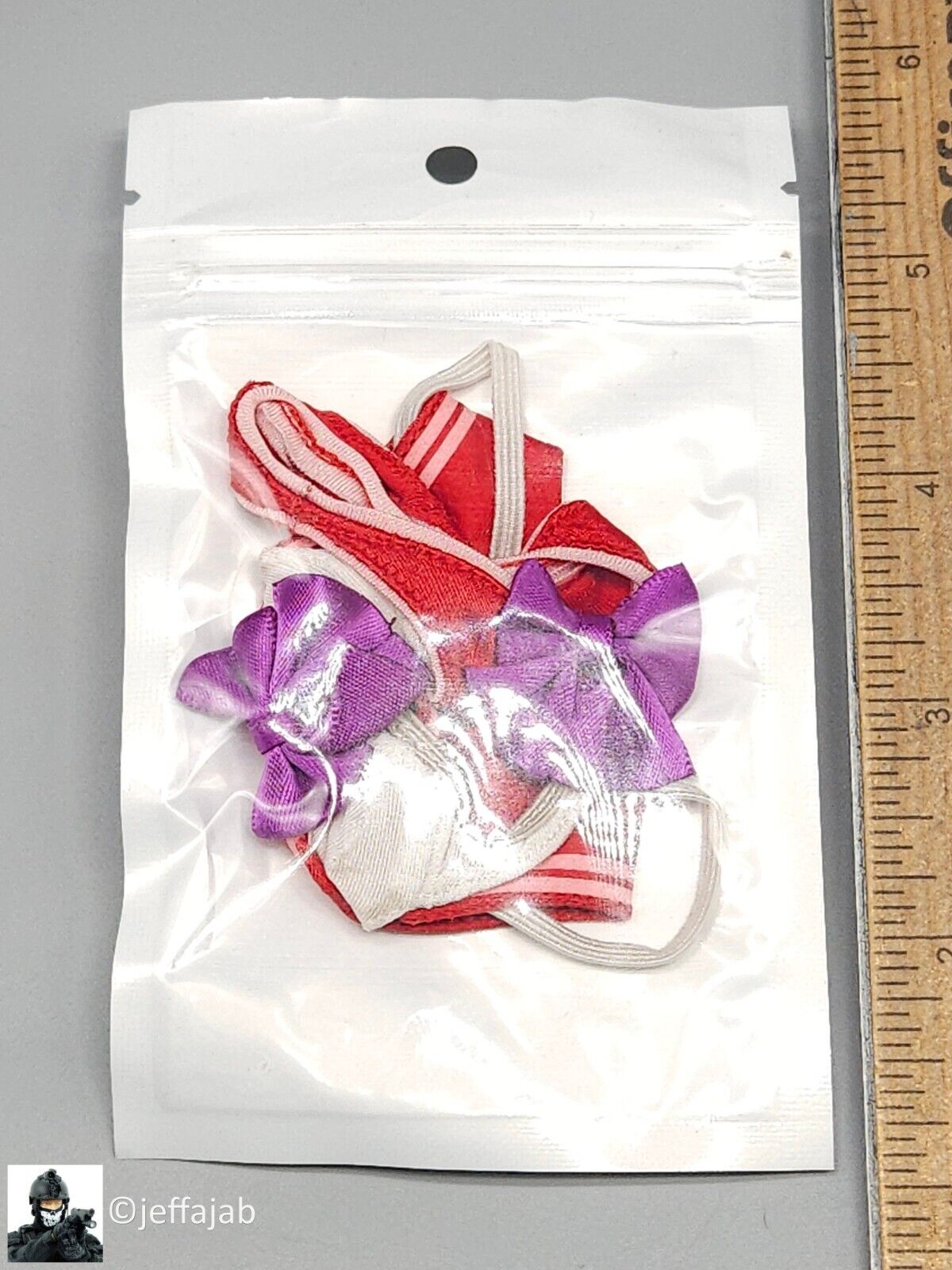 1:6 Flirty Girl New Moon Red Female Lingerie Set for 12" Figures