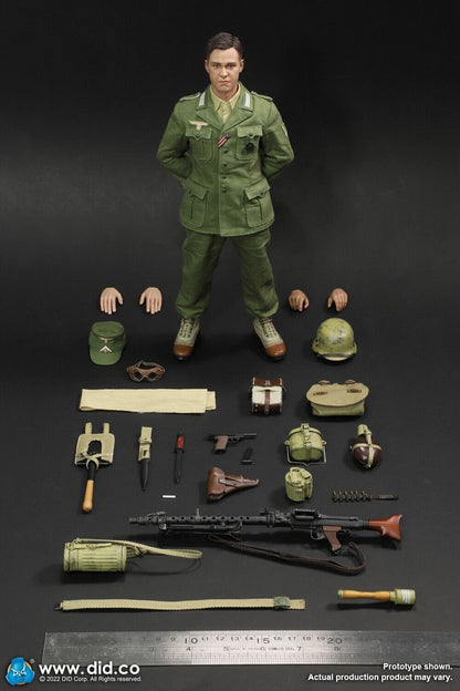 1:6 Scale DiD WWII German DAK Africa Corps MG34 Gunner Bialas 12" Figure