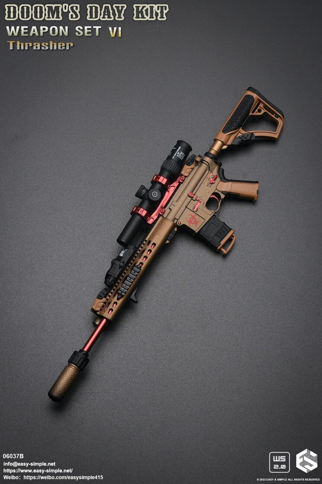 1:6 scale Easy & Simple Doom's Set VI Day Thrasher 5.56 Rifle Set for 12" Figure