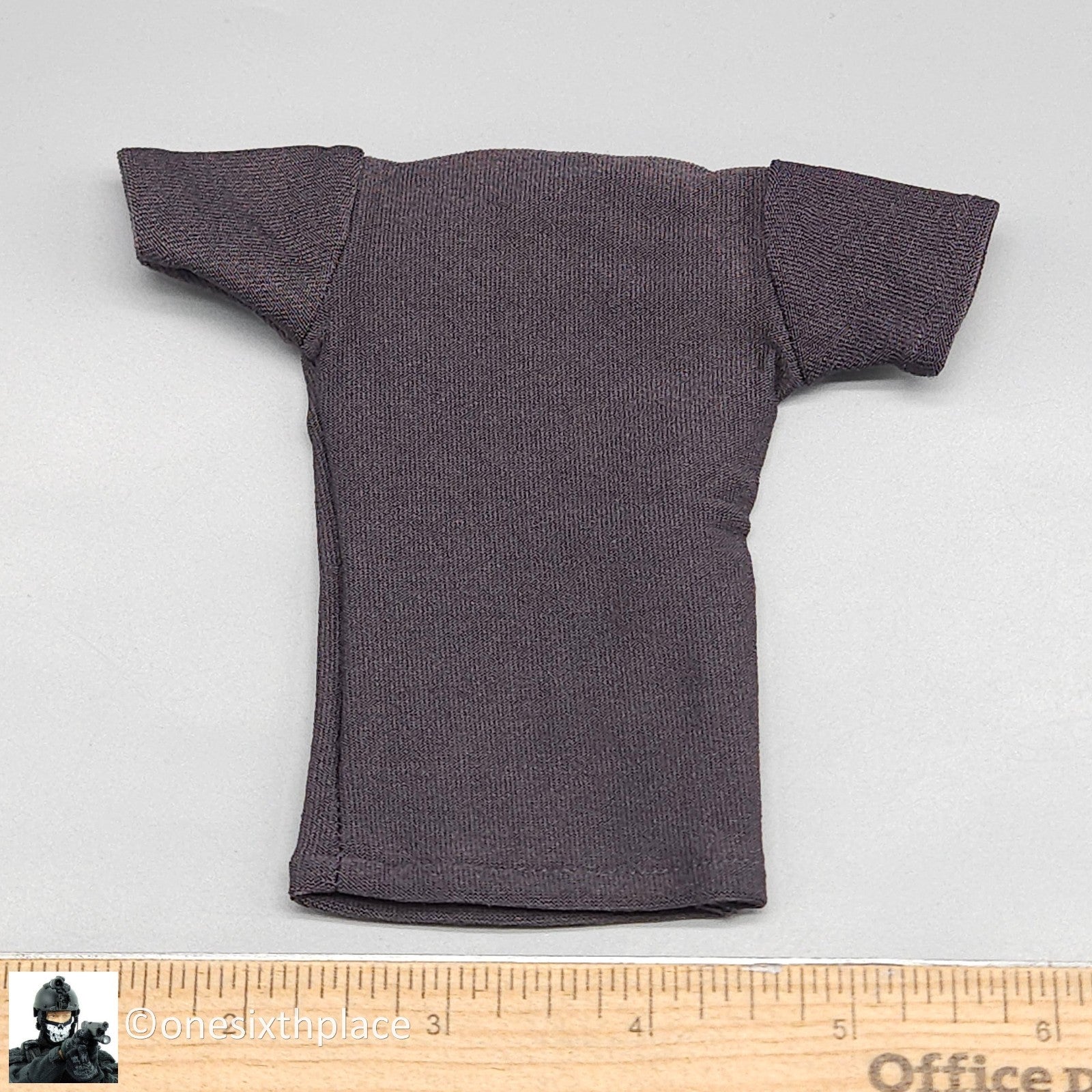 1:6 scale Triad Toys Mens Dark Gray T-Shirt for 12" Figures