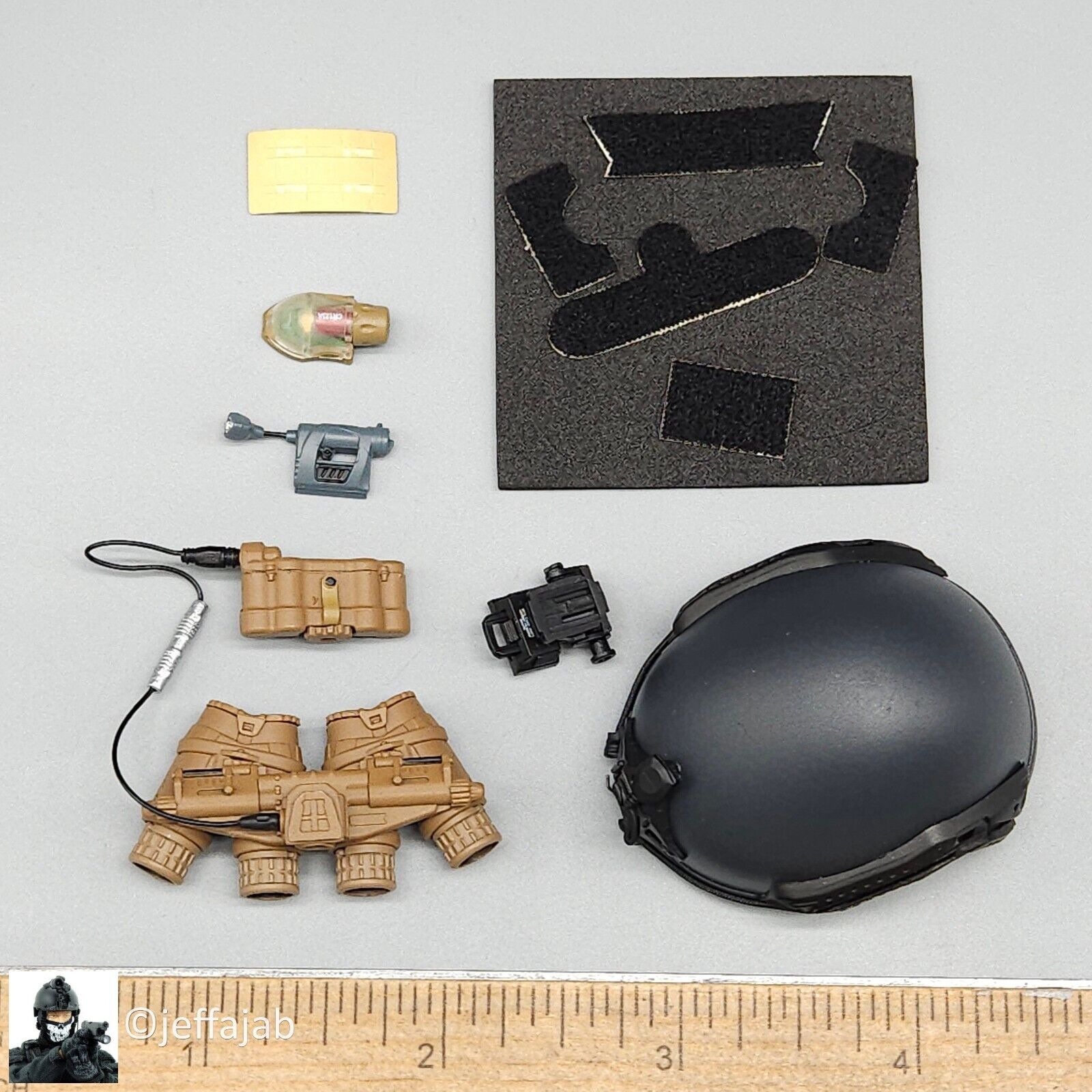 1:6 Easy & Simple Dutch DSI Sniper Version Helmet w/ NVG for 12" Figures