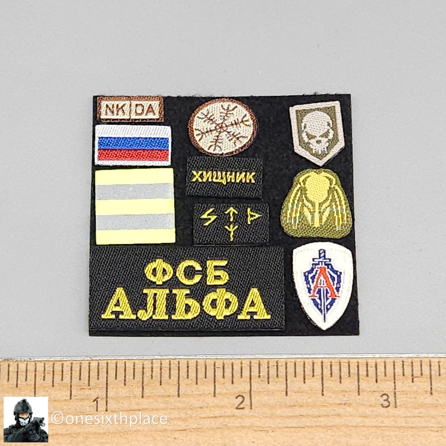1:6 scale Easy & Simple Russian ALPHA Team Leader Patches Set for 12" Figures