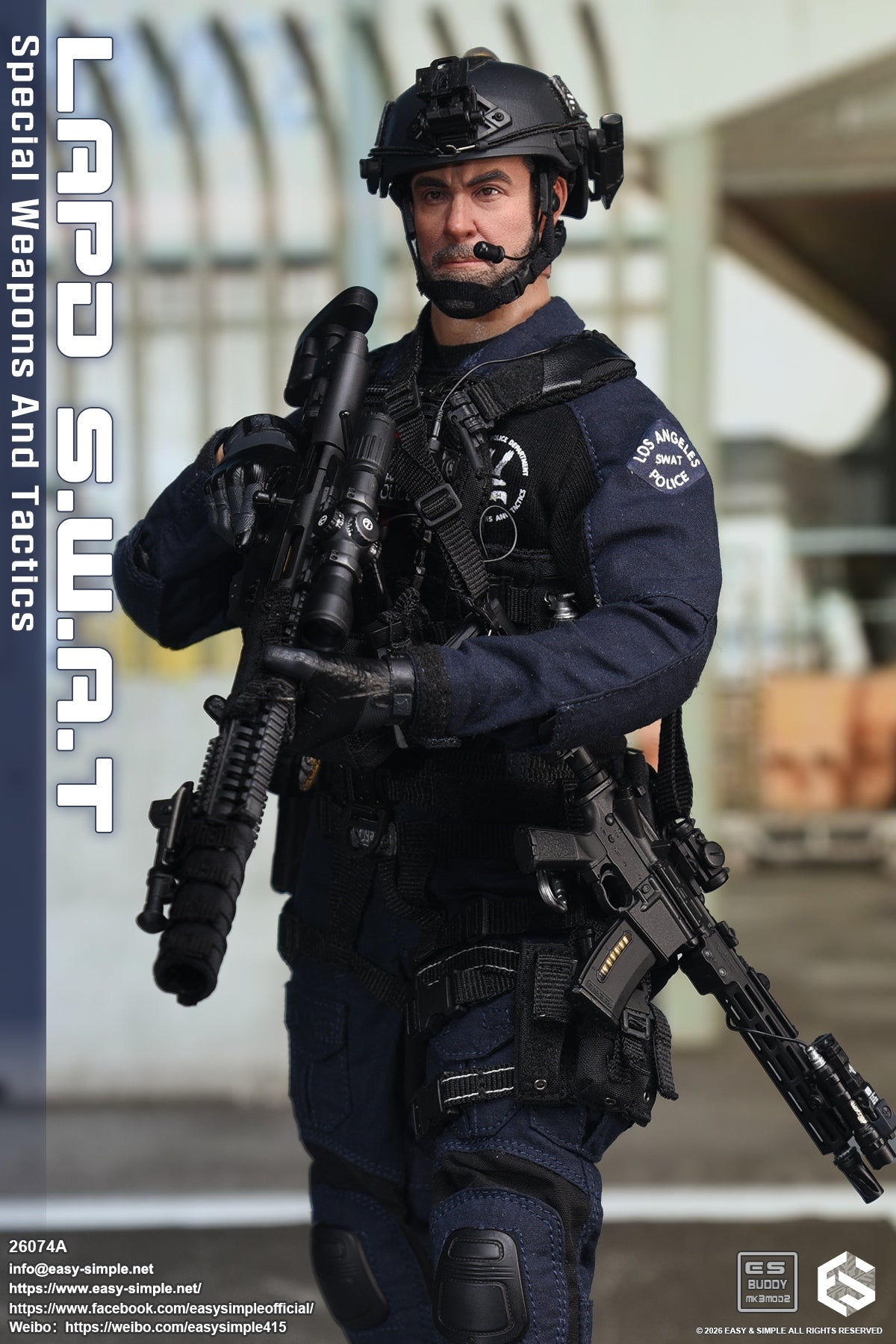 1:6 scale Easy & Simple LAPD S.W.A.T Special Weapons and Tactics 12" Figure 26074A (PREORDER)