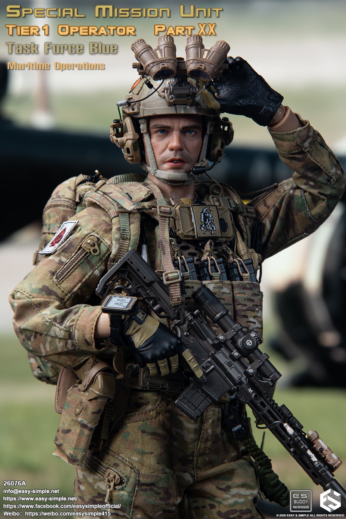 1:6 scale Easy & Simple 26076A Special Mission Unit Tier1 Operator Part XX Task Force Blue Maritime Operations 12" Figure (PREORDER)