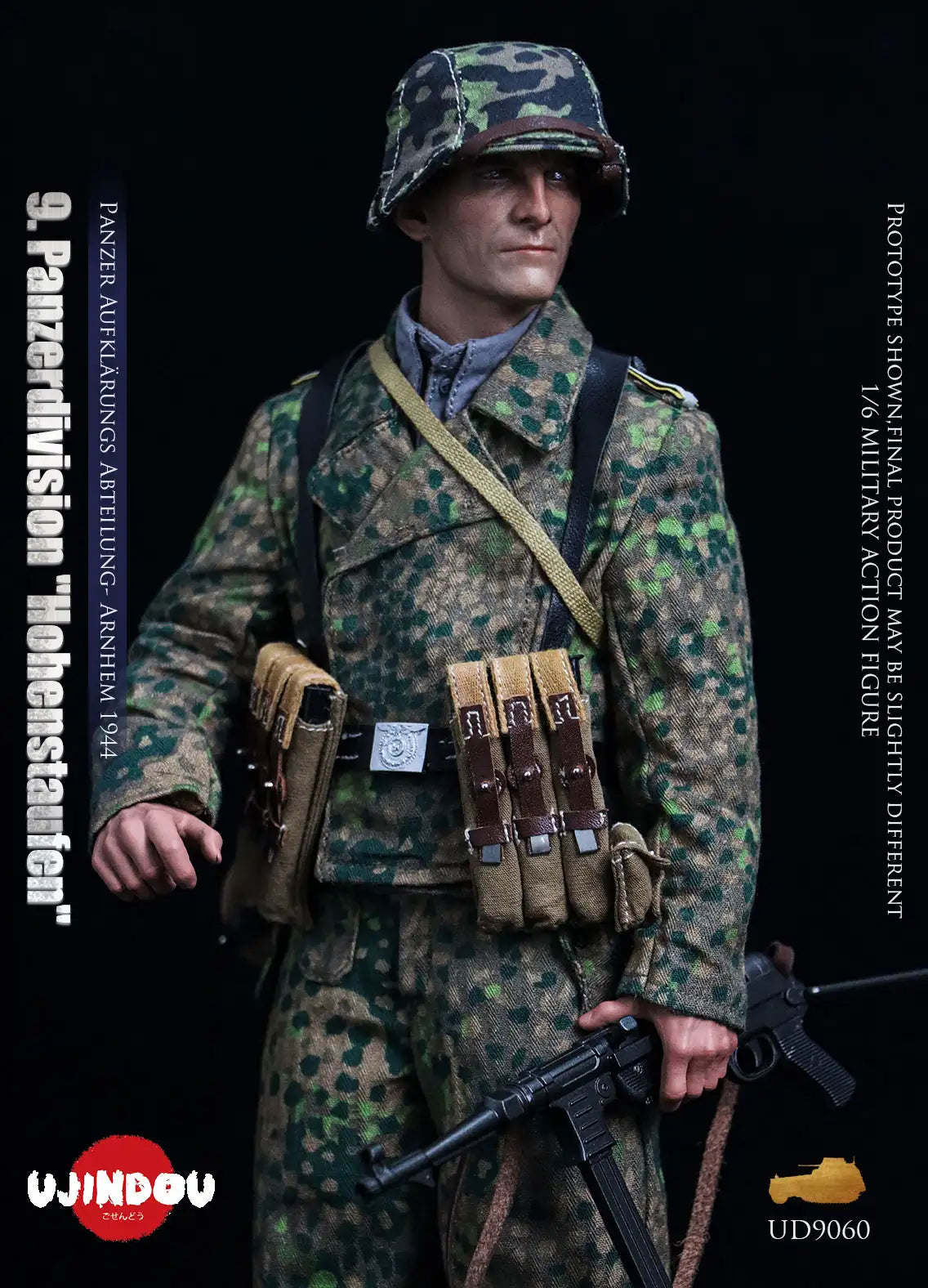 1:6 scale Ujindou WWII German 9th Panzerdivision “Hohenstaufen” Panzer Aufklärungs Abteilung Arnhem 1944 12" Figure UD9060