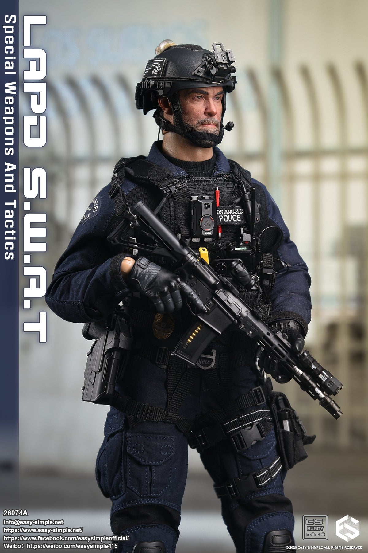1:6 scale Easy & Simple LAPD S.W.A.T Special Weapons and Tactics 12" Figure 26074A (PREORDER)